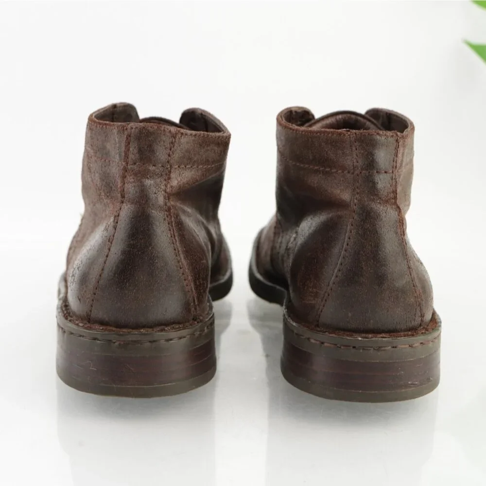 Born Mens Harrison Boot Size 11 M Brown Distressed Leather Lace Up Casual Chukka